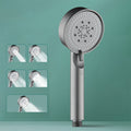 Sikunuo | Modern Shower Head Adjustable Spray Pattern Round Plastic Hand Shower