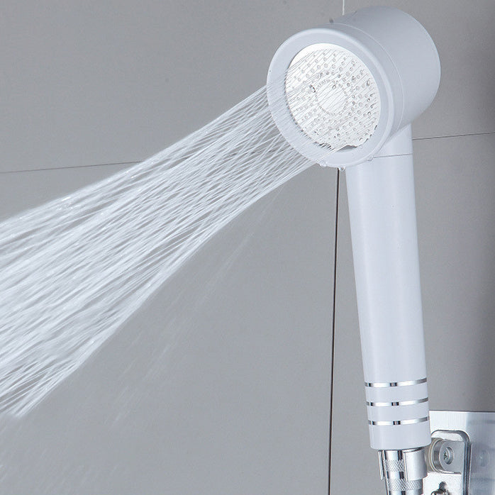 Sikunuo | Contemporary Shower Head Combination White Adjustable Hand Shower
