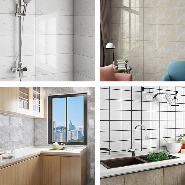 Sikunuo | Stain Resistant Peel & Stick Tile Marble Effect Single Tile for Kitchen Backsplash