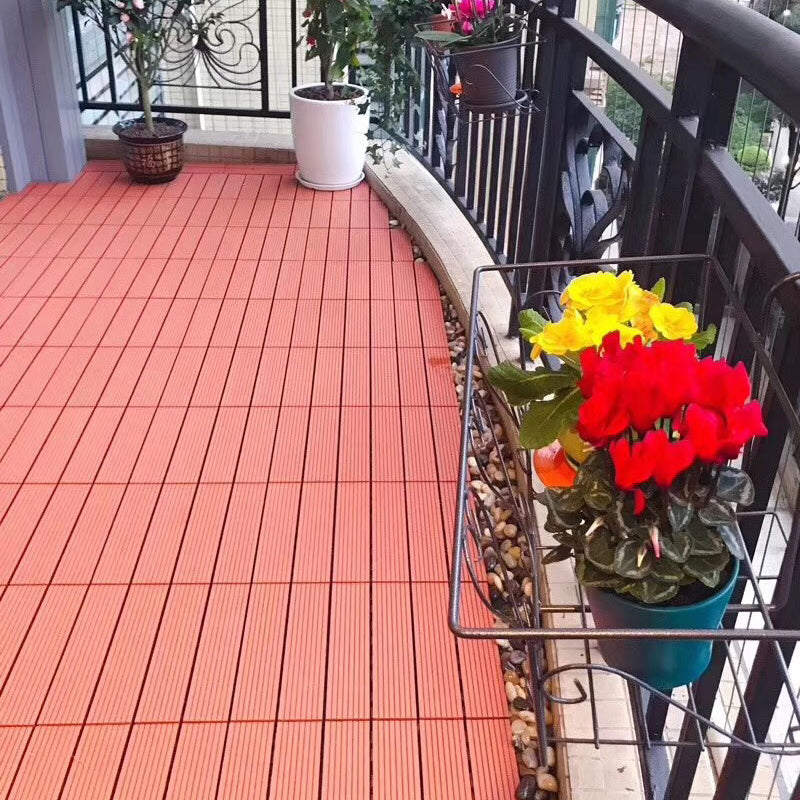 Sikunuo | 30 cm x 30 cm Square PVC Terrace Tiles Snap Installation Outdoor Floor Tiles