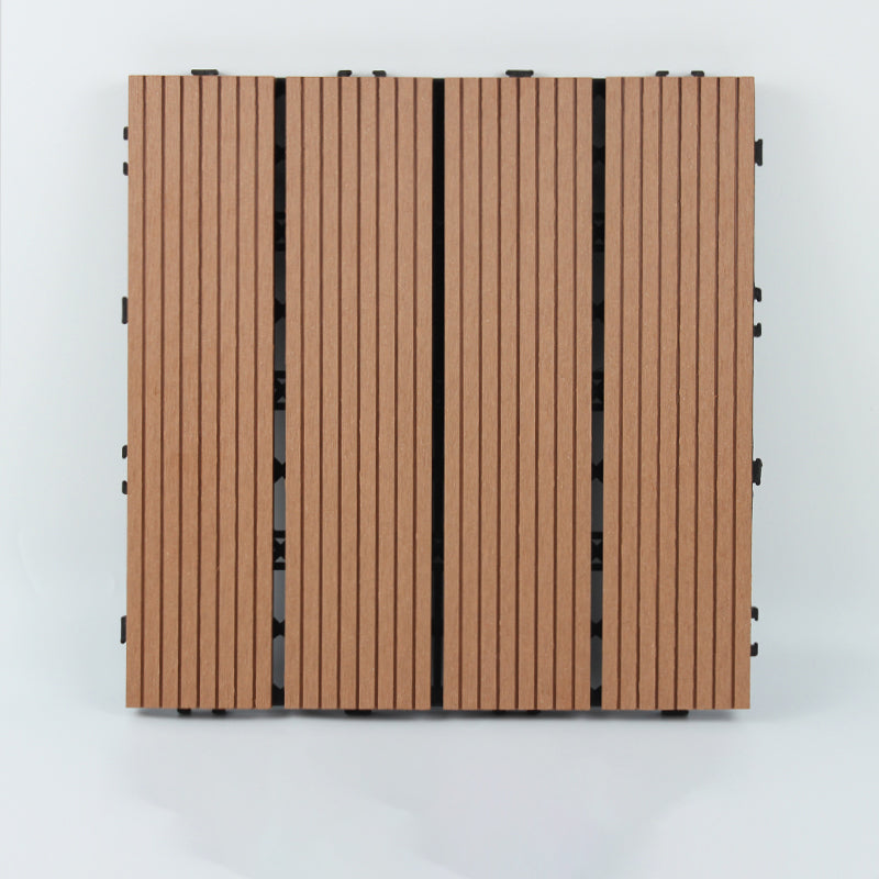 Sikunuo | 30 cm x 30 cm Square PVC Terrace Tiles Snap Installation Outdoor Floor Tiles
