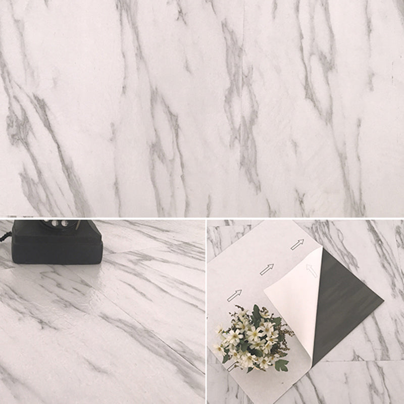 Sikunuo | Rectangular PVC Floor Covering Peel and Stick Matte Stone Look Vinyl Floor