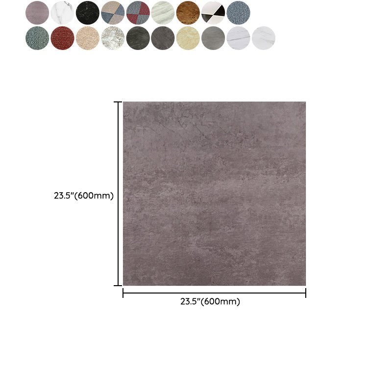 Sikunuo | Rectangular PVC Floor Covering Peel and Stick Matte Stone Look Vinyl Floor