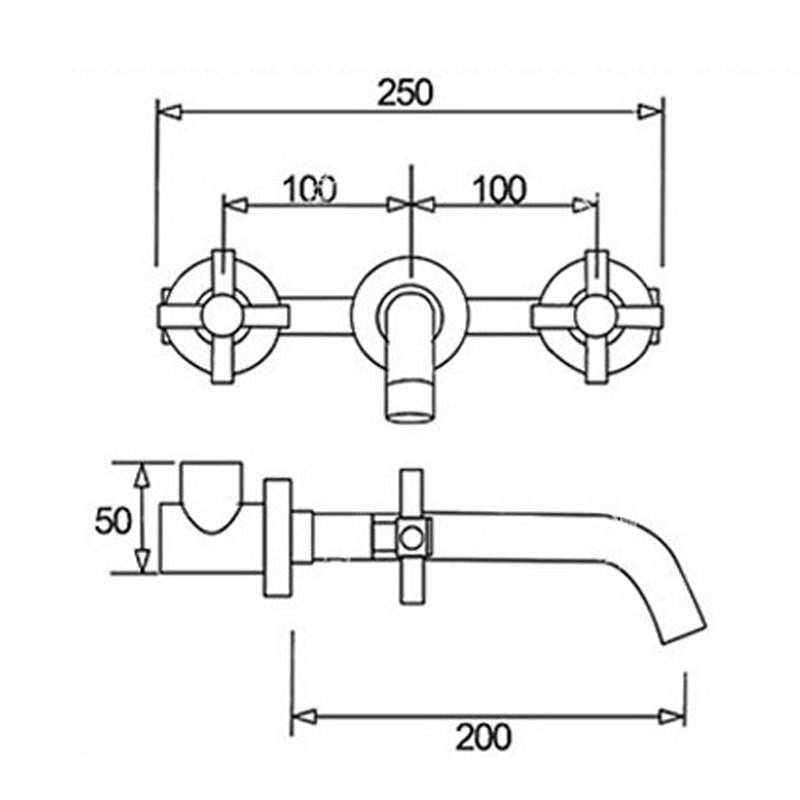 Sikunuo | Modern Wall-Mounted Faucet Bathroom Lever Bathtub Faucet