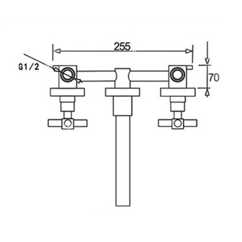 Sikunuo | Modern Wall-Mounted Faucet Bathroom Lever Bathtub Faucet