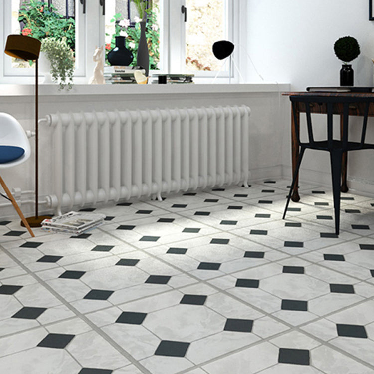 Sikunuo | Smooth PVC Floor Covering Peel and Stick Waterproof Square Vinyl Flooring