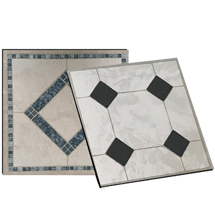 Sikunuo | Smooth PVC Floor Covering Peel and Stick Waterproof Square Vinyl Flooring