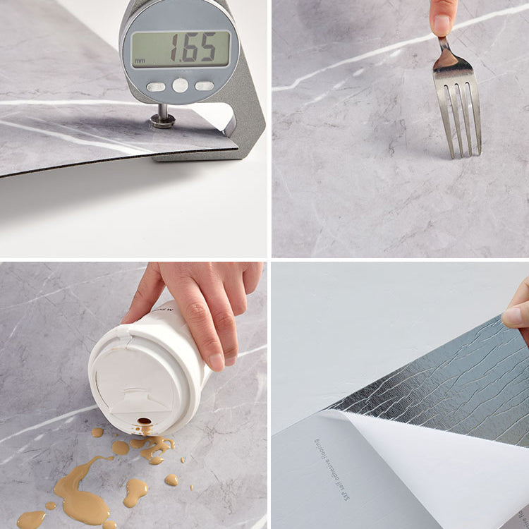 Sikunuo | Plastic Peel and Stick Wall Tile Rectangular Waterproof Peel and Stick Wall Tile