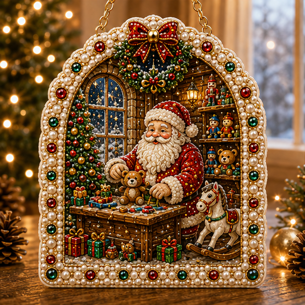 DIY Jeweled Christmas Story Window Hanging Ornament Kit