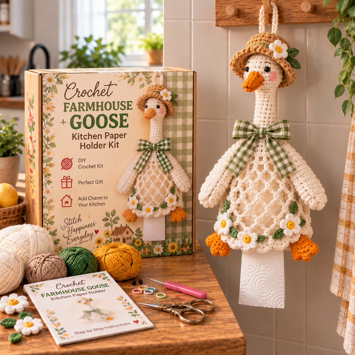 Crochet Angel Kitchen Tissue Holder DIY Kit
