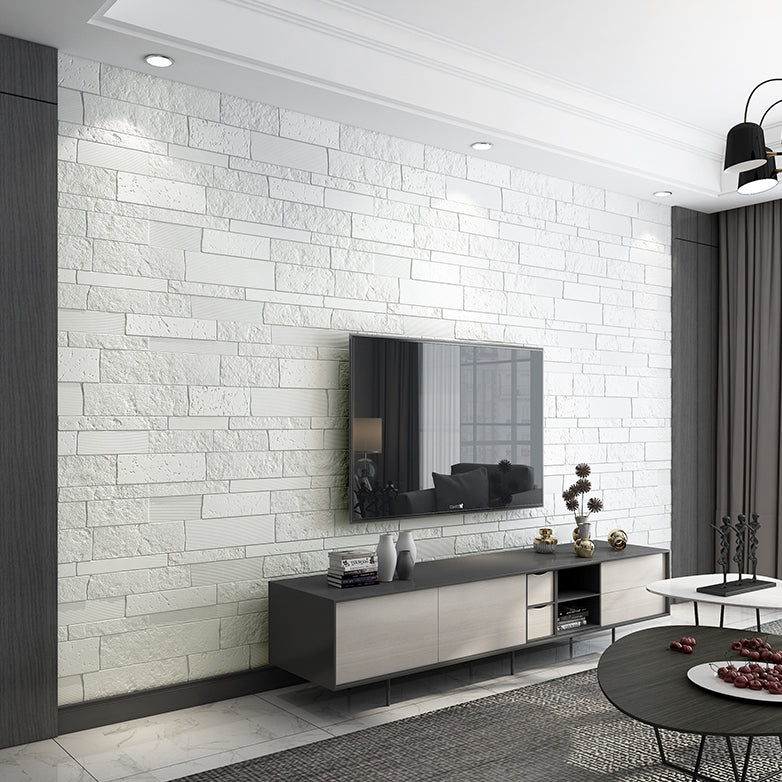 Sikunuo | Industrial 3D Brick Wall Plank Bathroom Living Room Wall Panel Set of 10