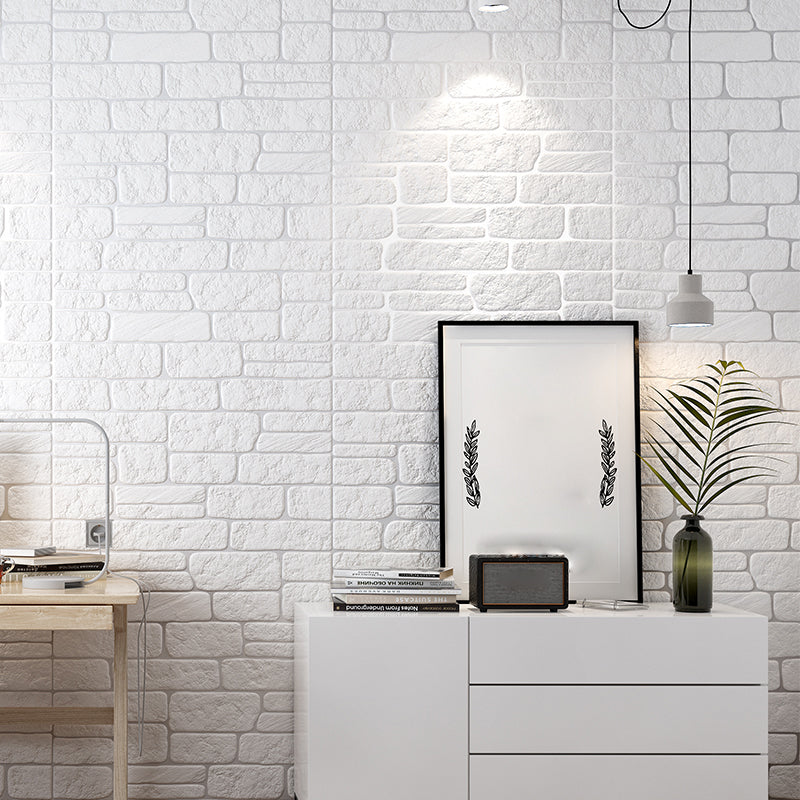 Sikunuo | Industrial 3D Brick Wall Plank Bathroom Living Room Wall Panel Set of 10