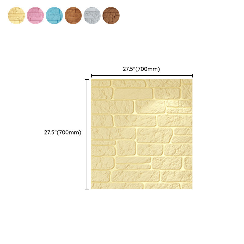 Sikunuo | Industrial 3D Brick Wall Plank Bathroom Living Room Wall Panel Set of 10