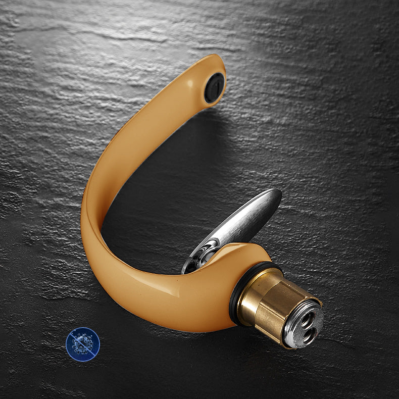 Sikunuo | Unique Bathroom Waterfall Spout Brass Basin Faucet