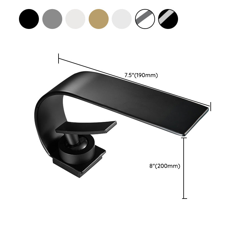 Sikunuo | Unique Bathroom Waterfall Spout Brass Basin Faucet