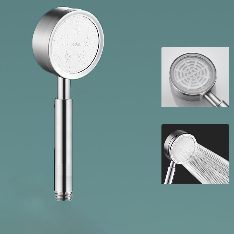 Sikunuo | Modern Shower Head Stainless Steel Round Metal Handheld Shower Head