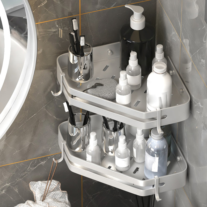 Sikunuo | Modern 2/3-piece Bathroom Set Stainless Steel Triangle Bath Shelf made of Aluminum