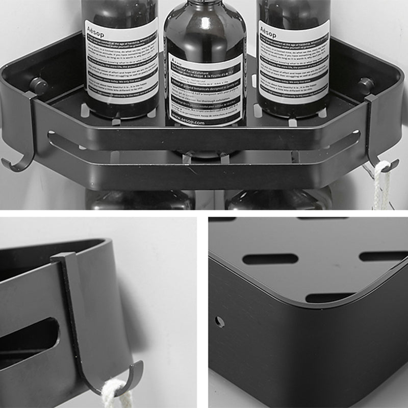 Sikunuo | Modern 2/3-piece Bathroom Set Stainless Steel Triangle Bath Shelf made of Aluminum