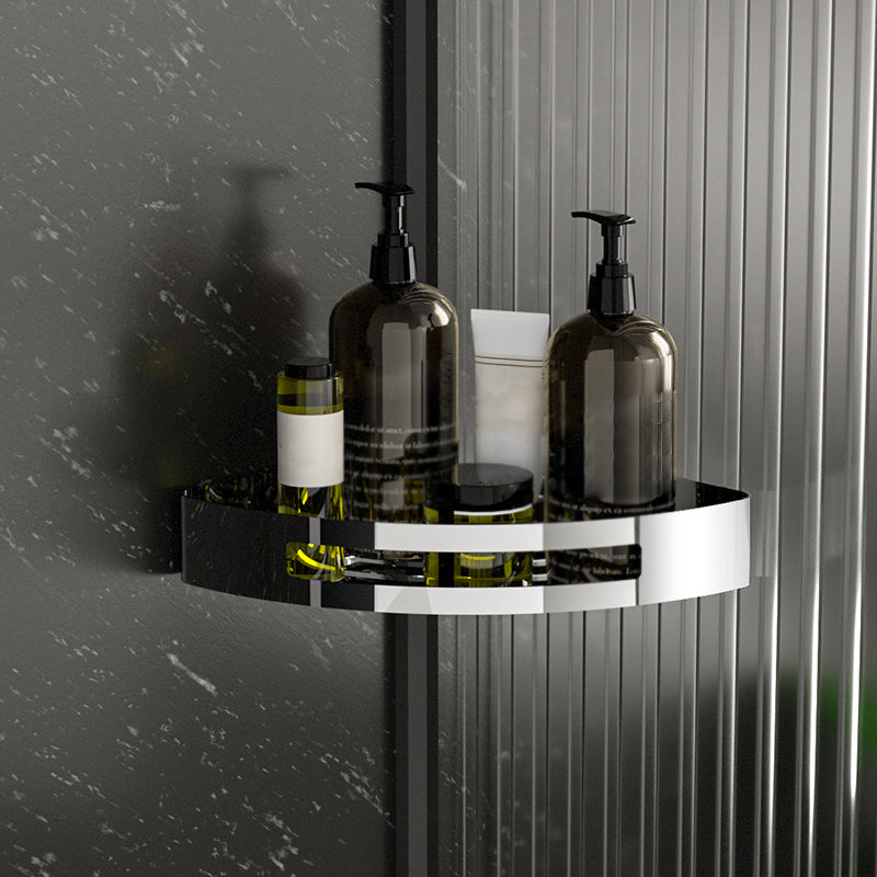 Sikunuo | Polished Chrome Modern Bathroom Accessories Set Stainless Steel Triangular Shower Shelf