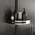 Sikunuo | Polished Chrome Modern Bathroom Accessories Set Stainless Steel Triangular Shower Shelf