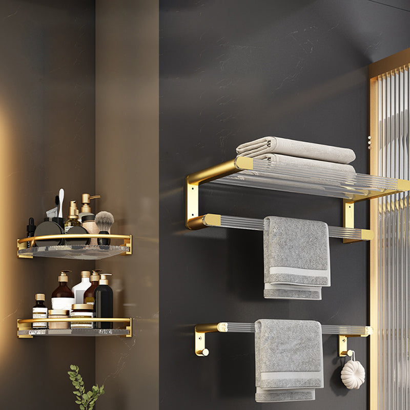 Sikunuo | 6-piece bathroom accessory set made of gold-colored metal bathroom hardware set