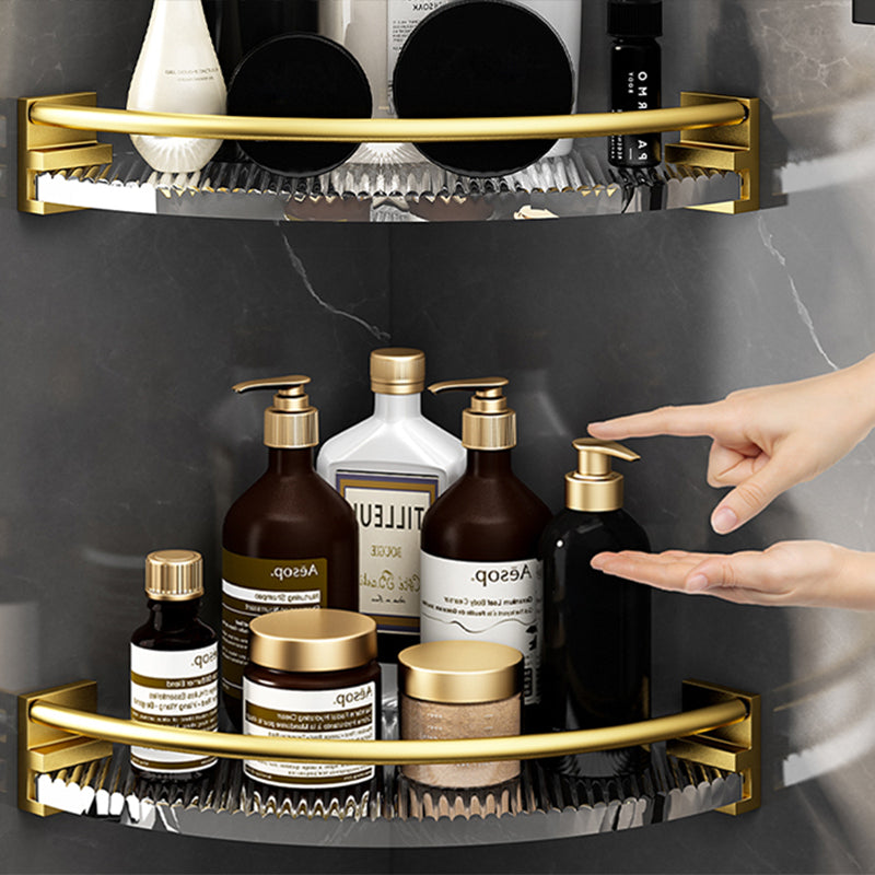 Sikunuo | 6-piece bathroom accessory set made of gold-colored metal bathroom hardware set
