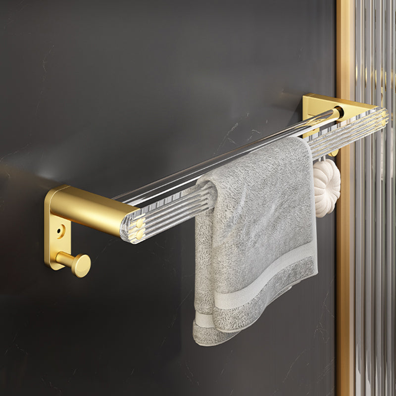 Sikunuo | 6-piece bathroom accessory set made of gold-colored metal bathroom hardware set
