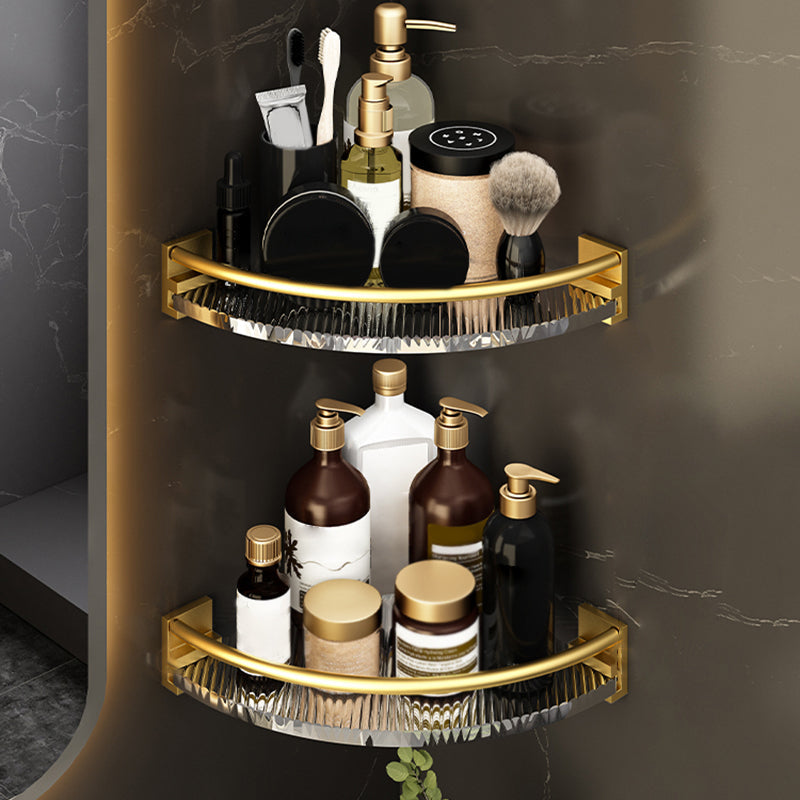 Sikunuo | 6-piece bathroom accessory set made of gold-colored metal bathroom hardware set