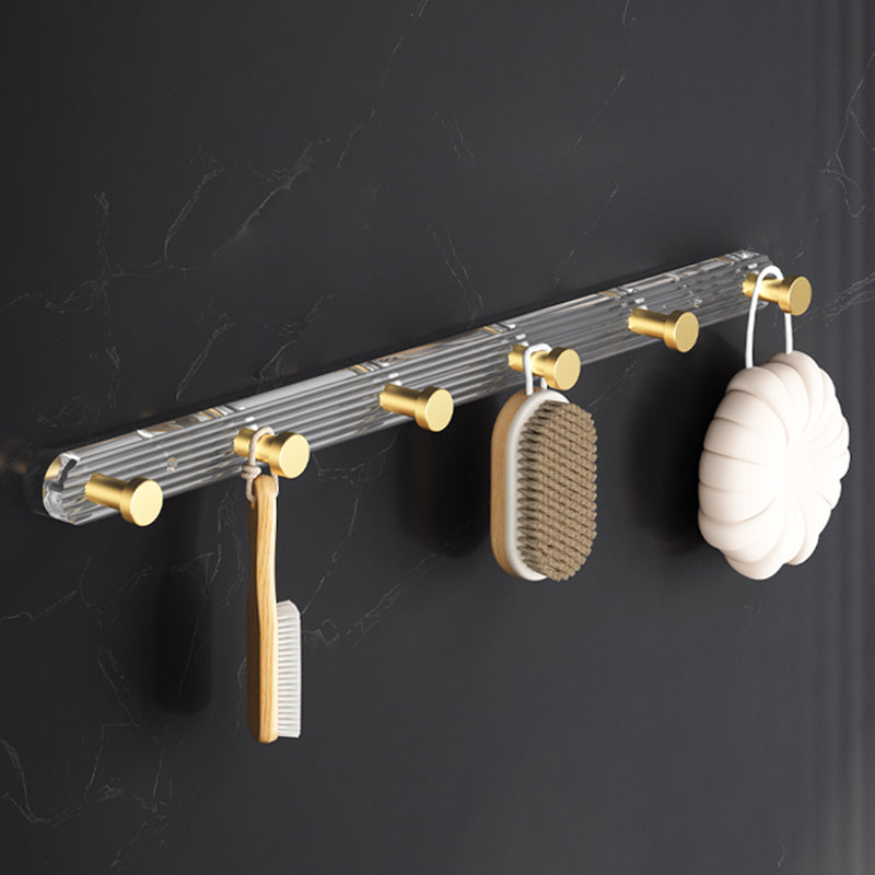Sikunuo | 6-piece bathroom accessory set made of gold-colored metal bathroom hardware set