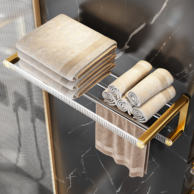 Sikunuo | Metal and Acrylic Bathroom Accessory Set Transparent Bathroom Accessories