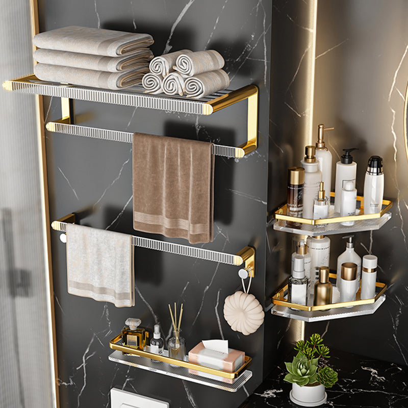 Sikunuo | Metal and Acrylic Bathroom Accessory Set Transparent Bathroom Accessories