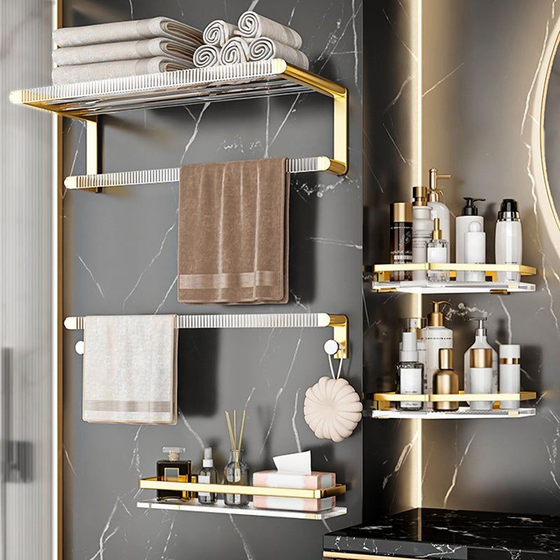 Sikunuo | Metal and Acrylic Bathroom Accessory Set Transparent Bathroom Accessories