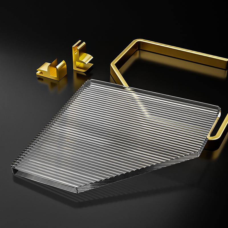 Sikunuo | Metal and Acrylic Bathroom Accessory Set Transparent Bathroom Accessories
