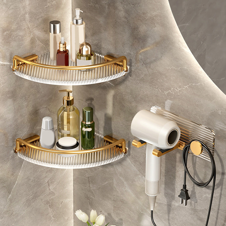 Sikunuo | Modern Golden Bathroom Accessories Single Piece or in Set with Bathroom Shelf