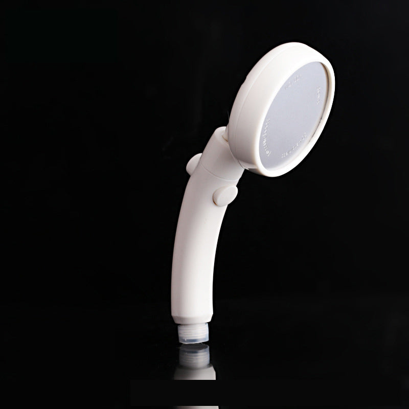 Sikunuo | Plastic Handheld Showerhead White Standard Spray Round Wall-mounted Swivel Showerhead