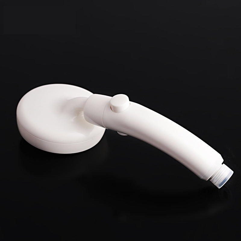 Sikunuo | Plastic Handheld Showerhead White Standard Spray Round Wall-mounted Swivel Showerhead