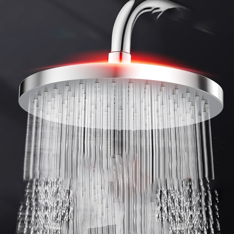 Sikunuo | Metal Shower Combo Contemporary Fixed Shower Head with Round and Rectangular Shape