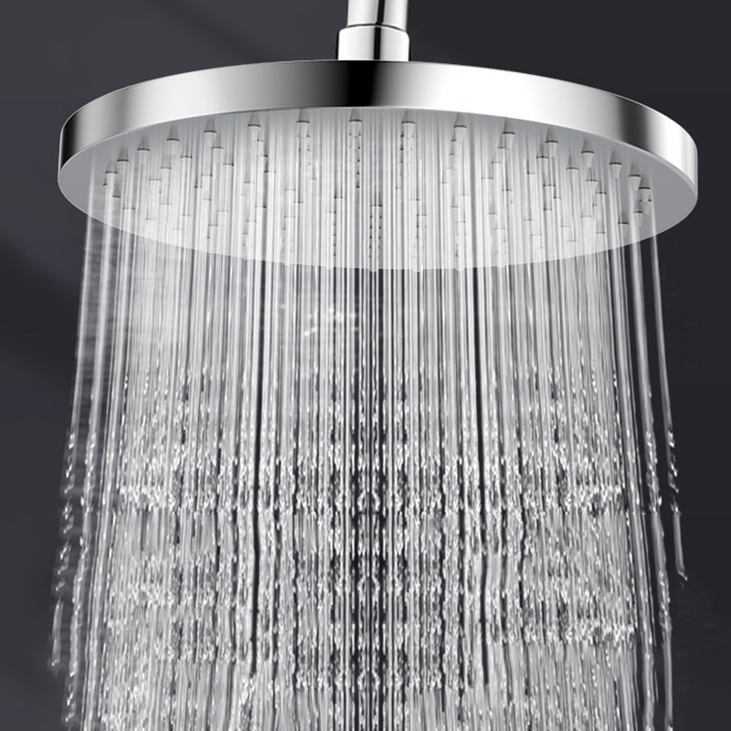 Sikunuo | Metal Shower Combo Contemporary Fixed Shower Head with Round and Rectangular Shape