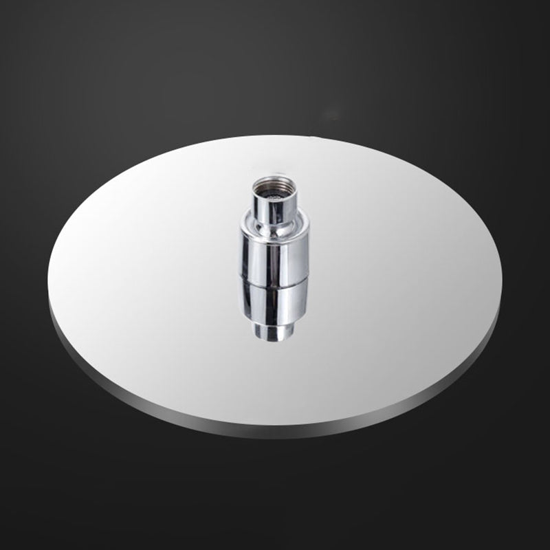 Sikunuo | Metal Shower Combo Contemporary Fixed Shower Head with Round and Rectangular Shape