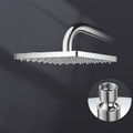 Sikunuo | Metal Shower Combo Contemporary Fixed Shower Head with Round and Rectangular Shape