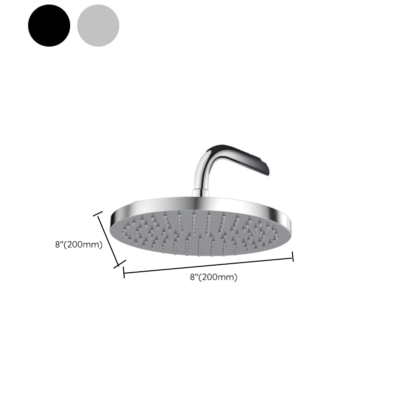 Sikunuo | Metal Shower Combo Contemporary Fixed Shower Head with Round and Rectangular Shape
