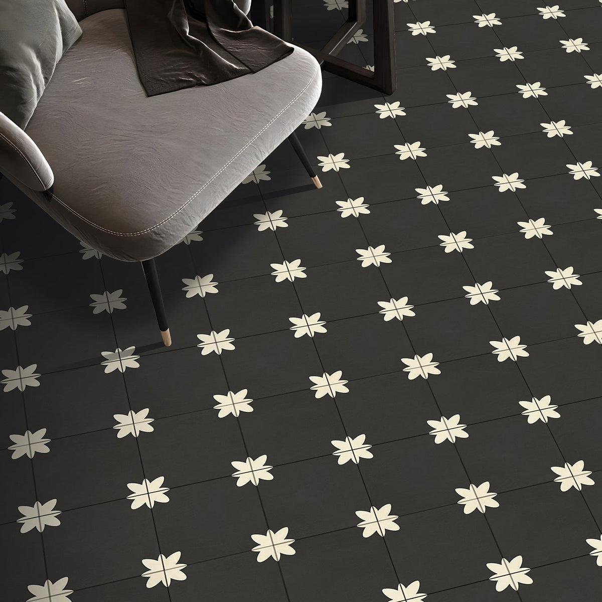 Sikunuo | PVC Peel and Stick Splash Protection Square Single Panel Wallpaper with Water Resistant
