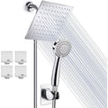 Sikunuo | Classic Dual Shower Head Square Large Shower Head with Round Hand Shower