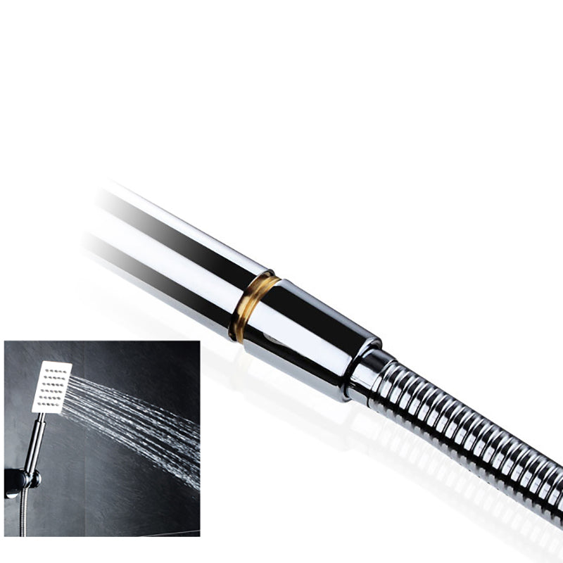 Sikunuo | Shower head Brass Square Rain Spray Pipe Handheld Shower Head