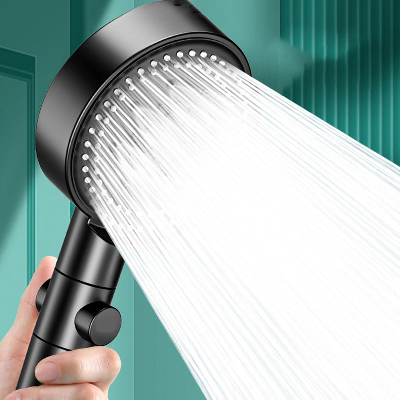 Sikunuo | Modern 6 Setting Shower Head Adjustable Spray Pattern Matt Black Round Shower Head