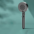 Sikunuo | Modern 6 Setting Shower Head Adjustable Spray Pattern Matt Black Round Shower Head
