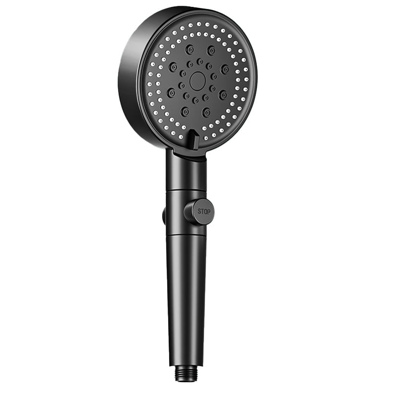 Sikunuo | Modern 6 Setting Shower Head Adjustable Spray Pattern Matt Black Round Shower Head