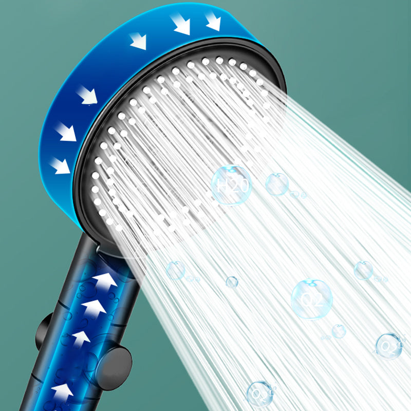 Sikunuo | Modern 6 Setting Shower Head Adjustable Spray Pattern Matt Black Round Shower Head