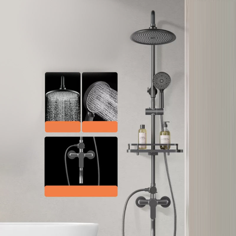 Sikunuo | Modern shower accessories push-button shower head wall-mounted shower combination