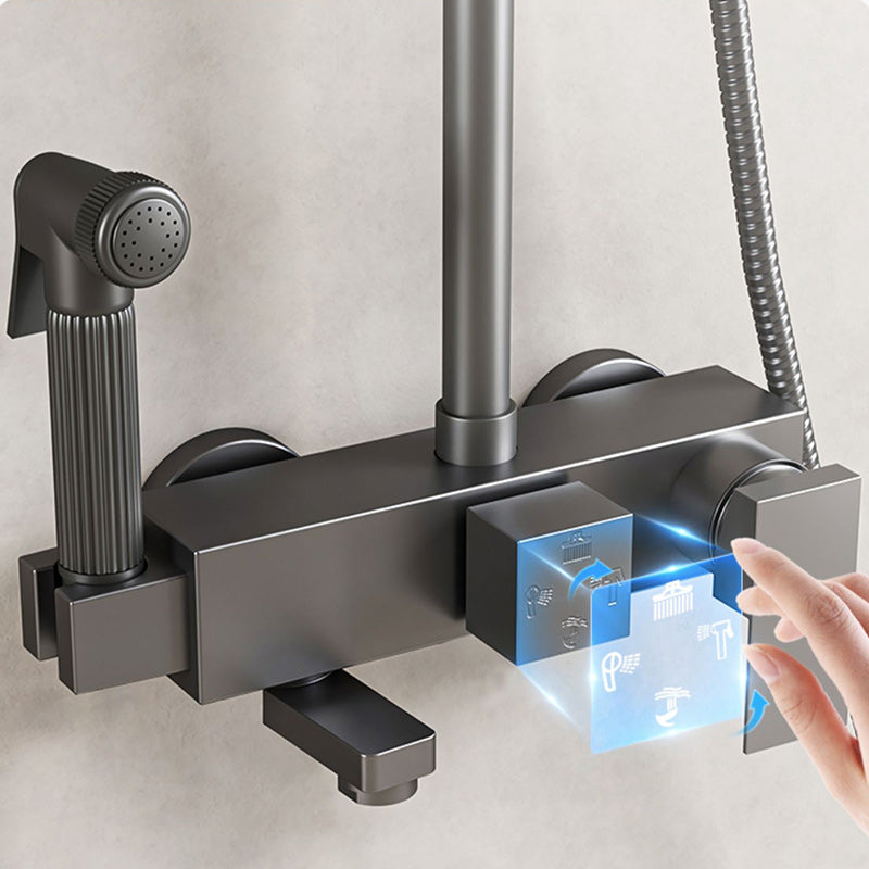 Sikunuo | Modern shower accessories push-button shower head wall-mounted shower combination